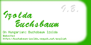 izolda buchsbaum business card